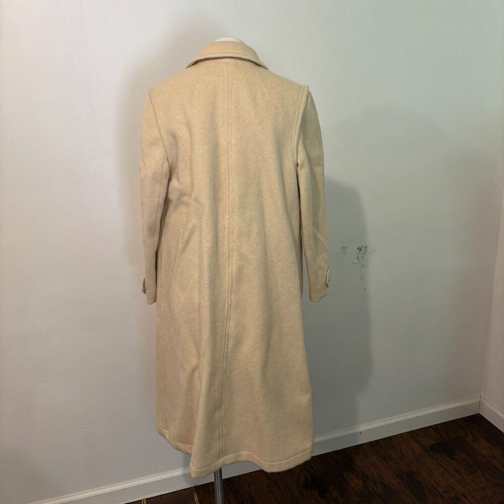 Salko Vintage Women’s Wool Austrian Long Neutral Cream Peacoat Size 36 - Picture 2 of 12